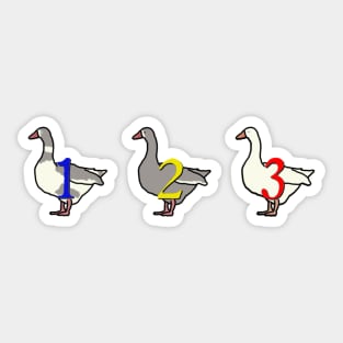 1-2-3 Geese Sticker